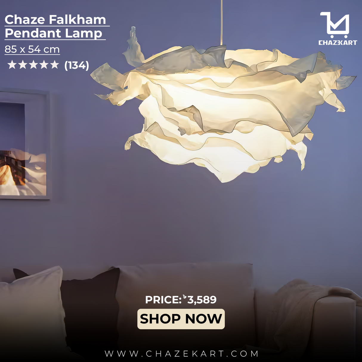 Chaze Falkham Cloud, Pendent Lamp 85x54 cm