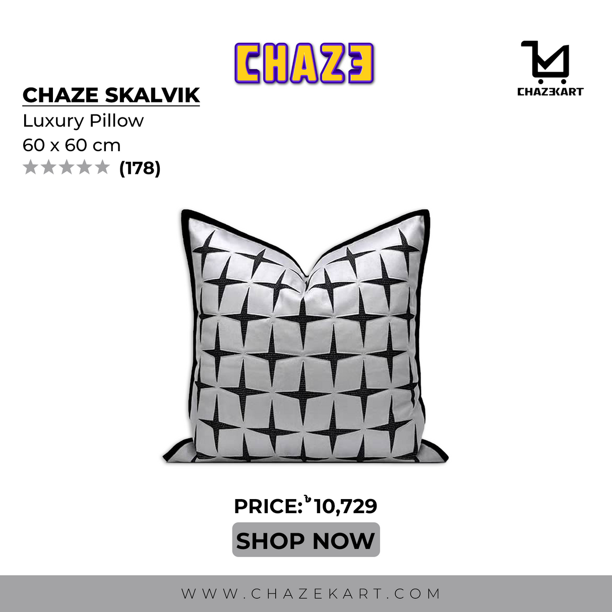 Chaze Skalvik, Luxury Pillow 60x60 cm