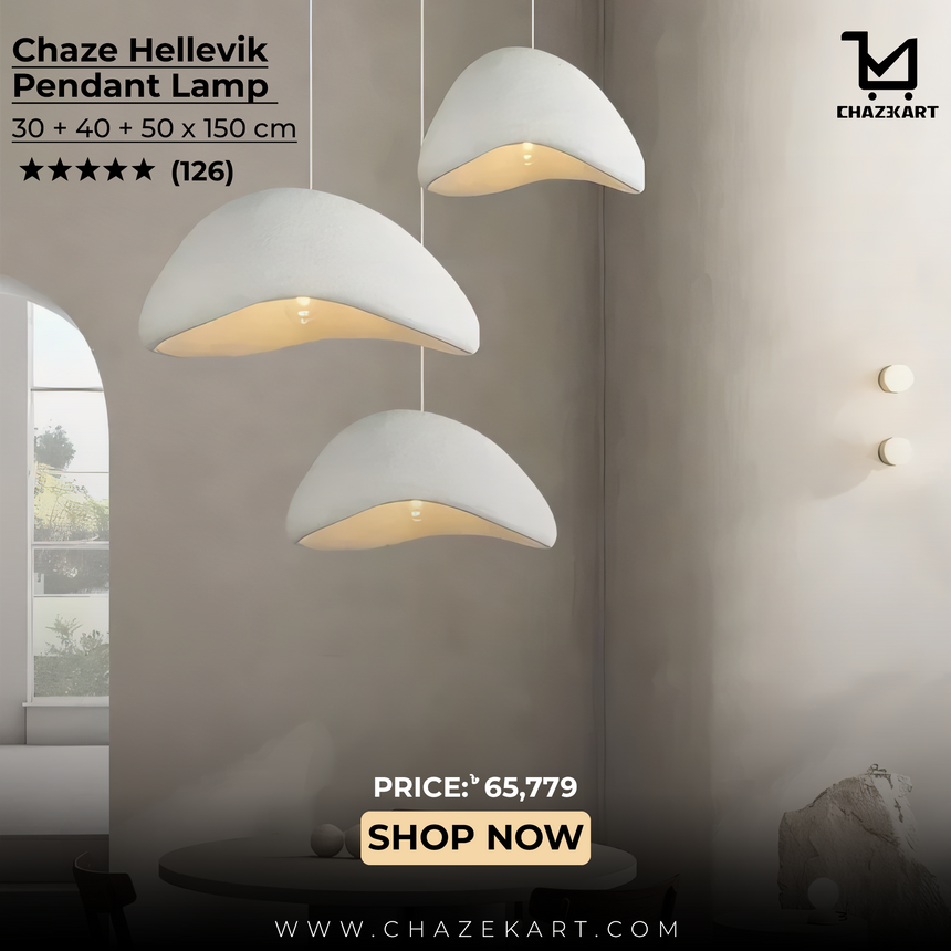 Chaze Hellevik, Pendant Lamp 30+40+50x150 cm