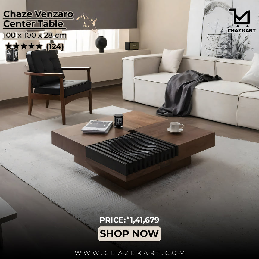 Chaze Venzaro Center Table 100x100x28 cm