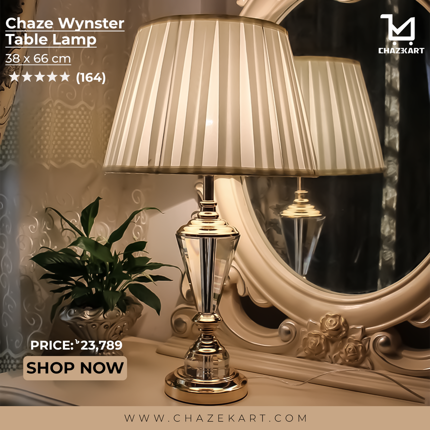 Chaze Wynster, Table Lamp 38×66 cm