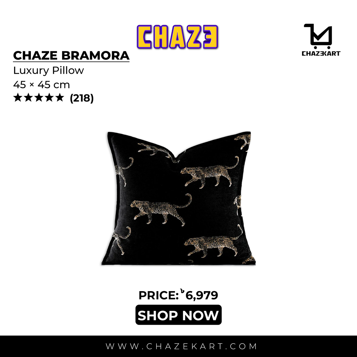 Chaze Bramora, Luxury Pillow 45×45 cm