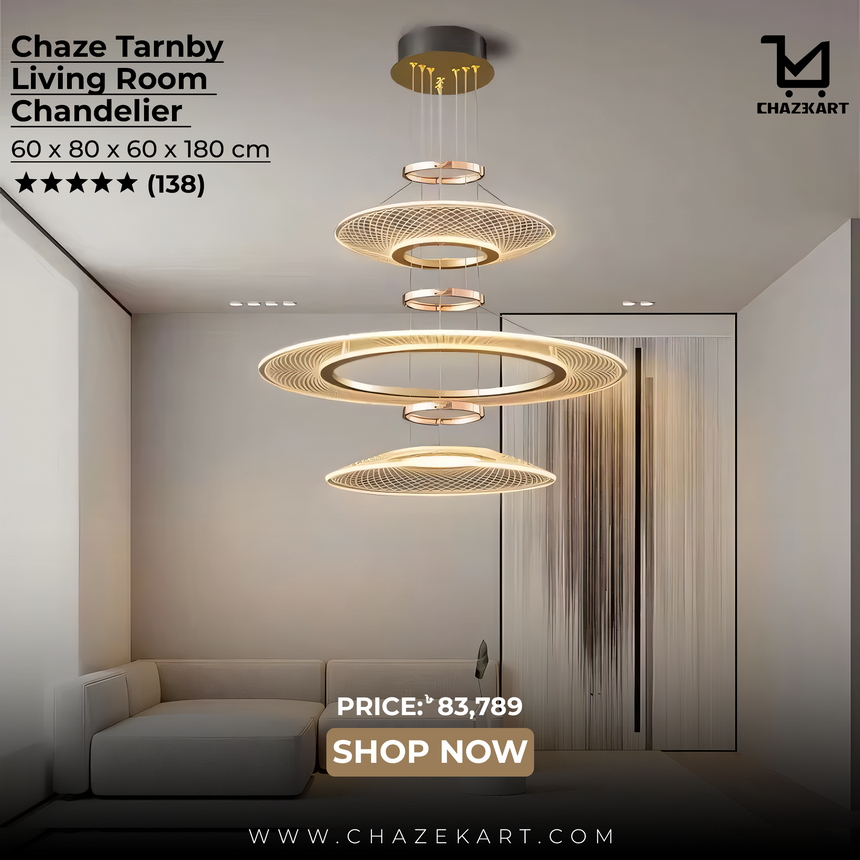 Chaze Tarnby, Living Room Chandelier 60x80x60x180 cm