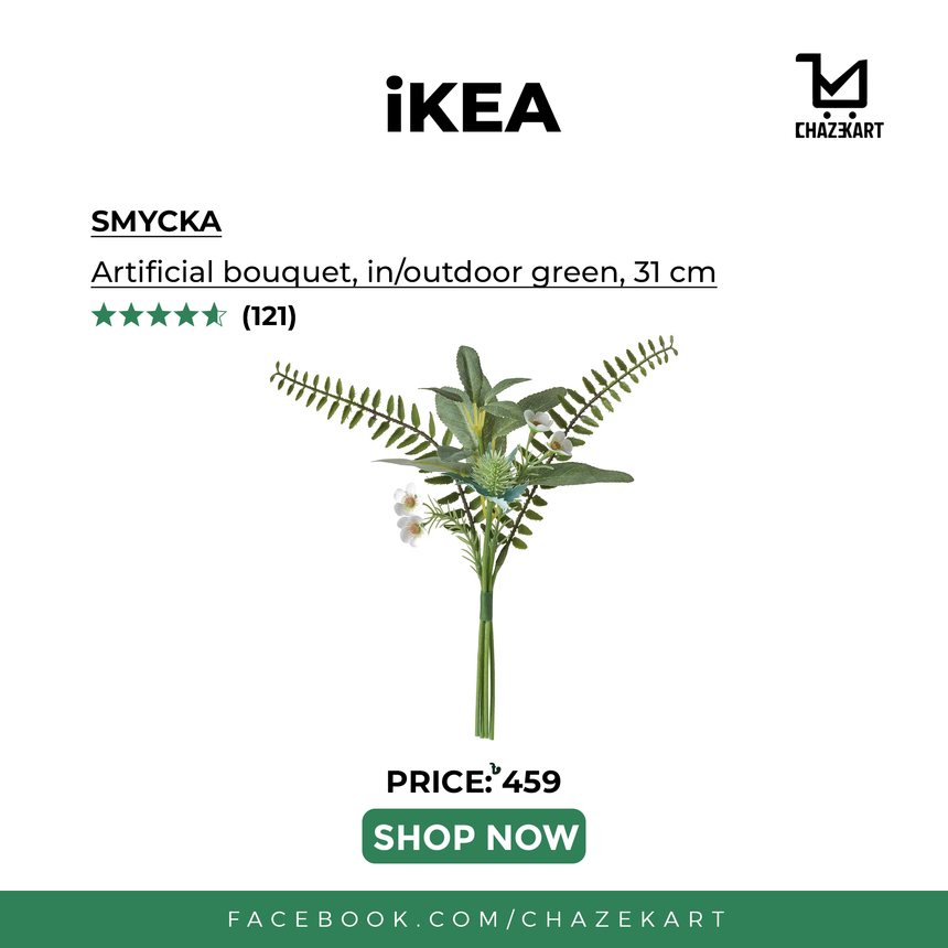 IKEA SMYCKA Artificial bouquet, in/outdoor green, 31 cm