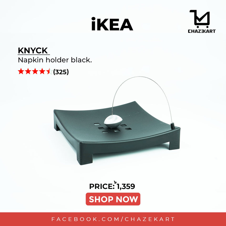IKEA KNYCK Napkin holder, black