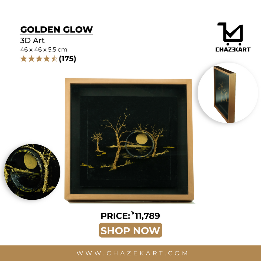 Golden Glow 3D Art