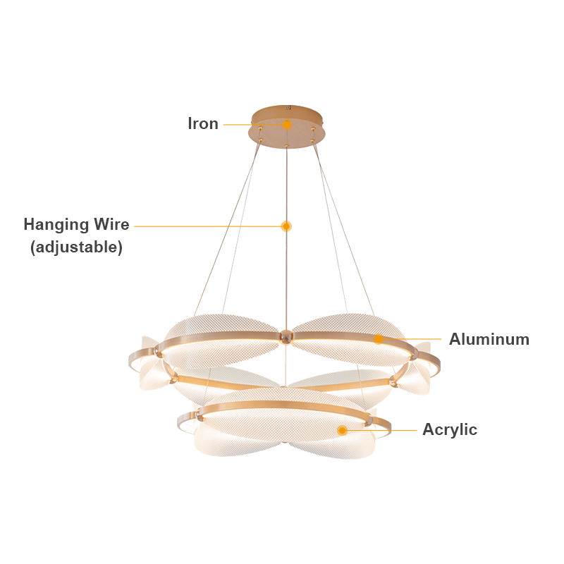 Chaze Meribel, Living Room Chandelier 60x80x150 cm