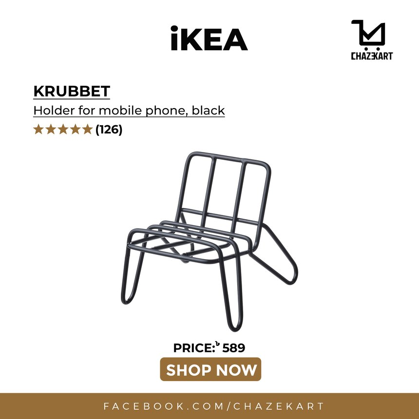 IKEA KRUBBET Holder for Mobile Phone, Black