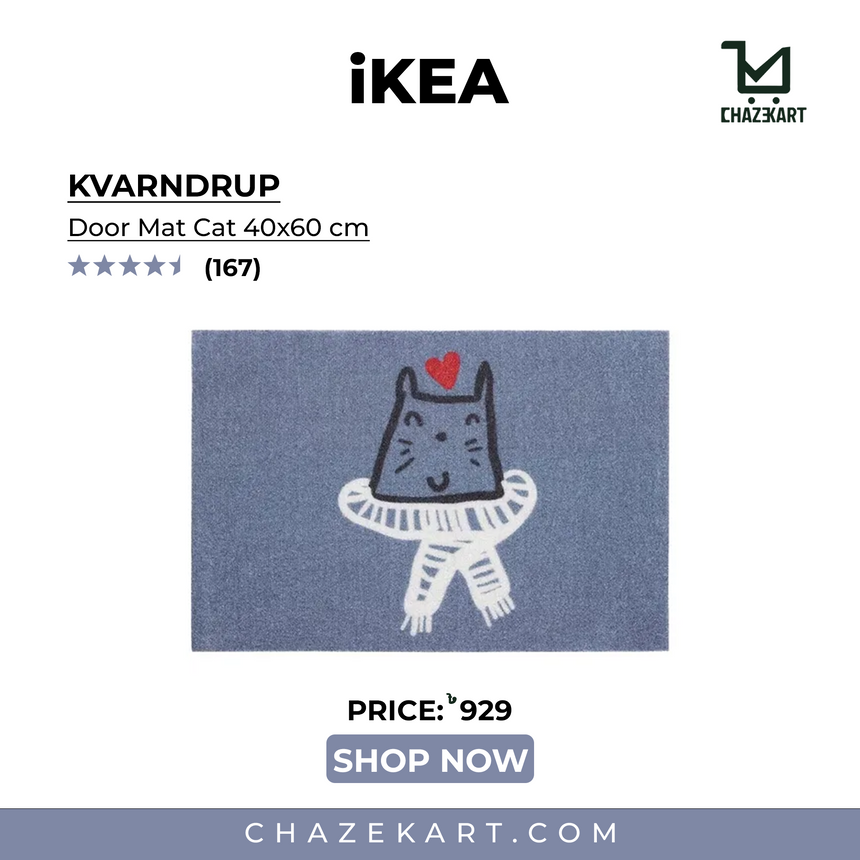 IKEA KVARNDRUP door mat cat 40x60 cm