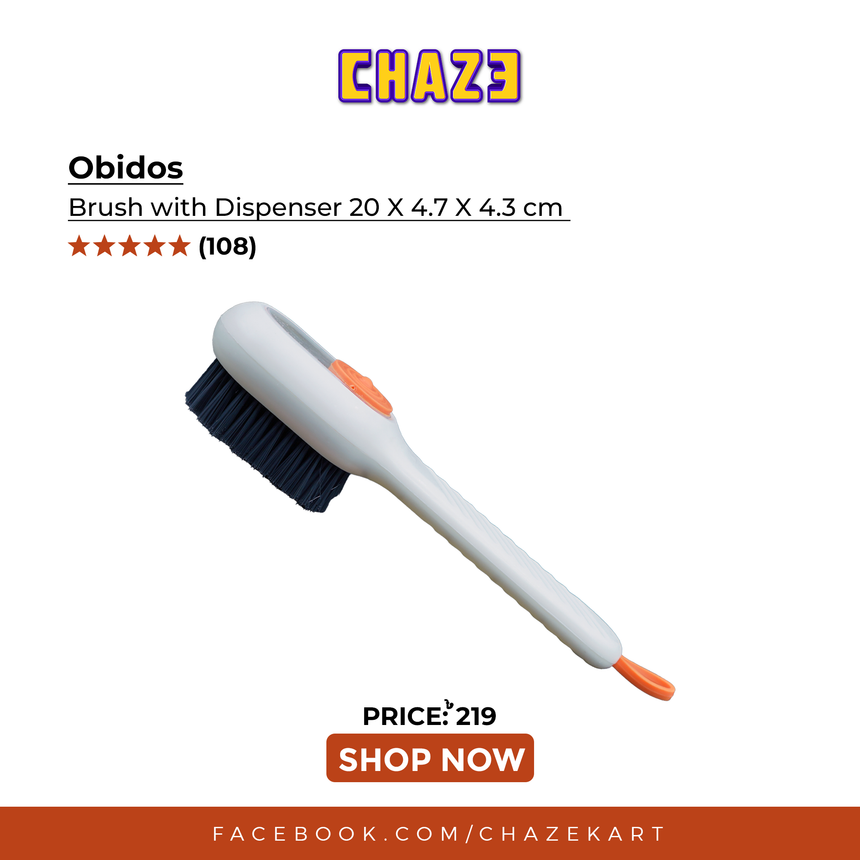 CHAZE OBIDOS Brush with Dispenser 20x4.7x4.3 cm ( White/Orange )