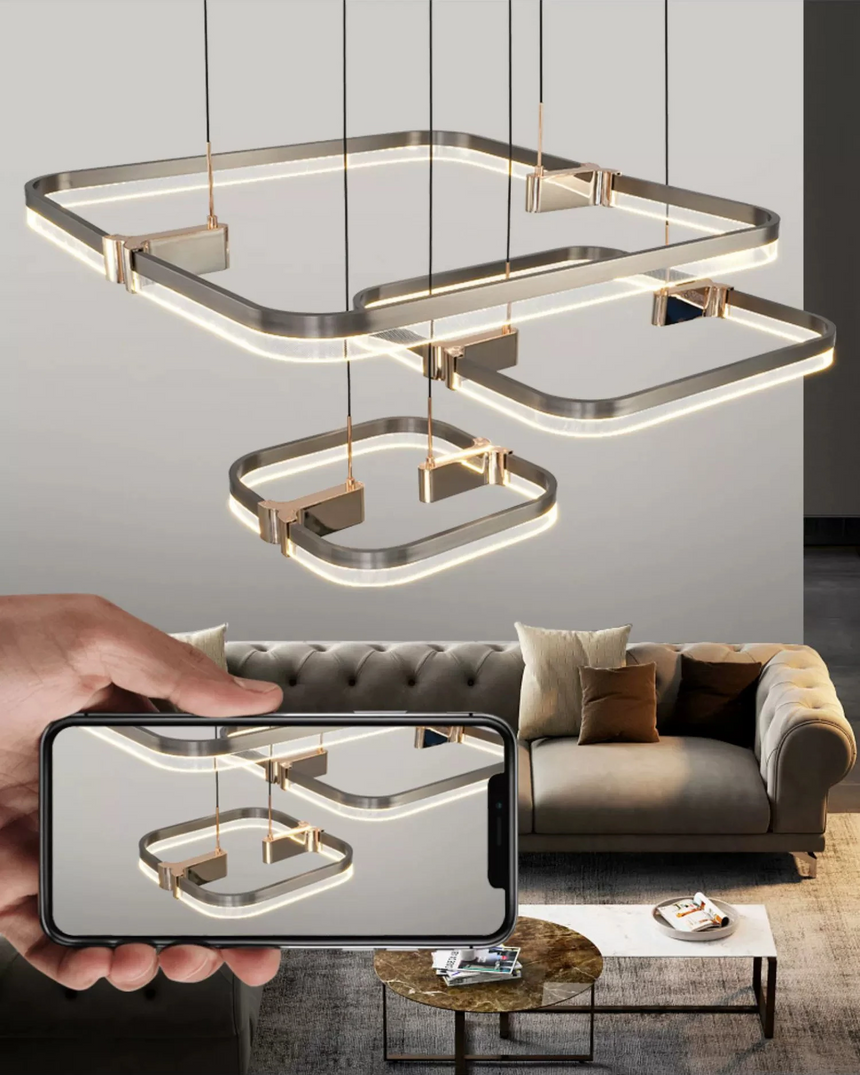 Chaze Lisbon, Living Room Chandelier 80x60x40x150 cm