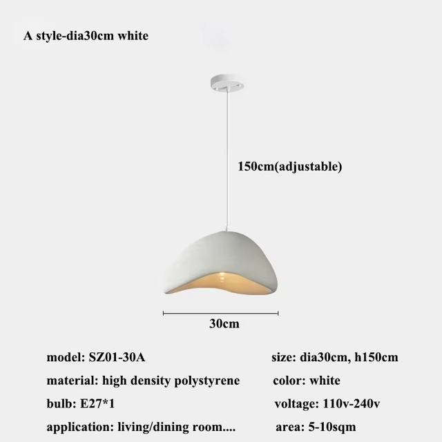 Chaze Hellevik, Pendant Lamp 30+40+50x150 cm