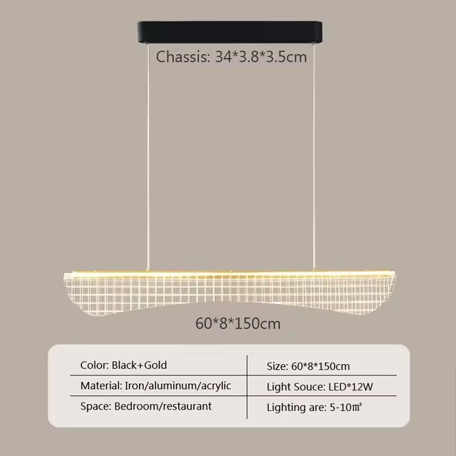 Chaze Elvanna, Dining Chandelier 60x8x150 cm