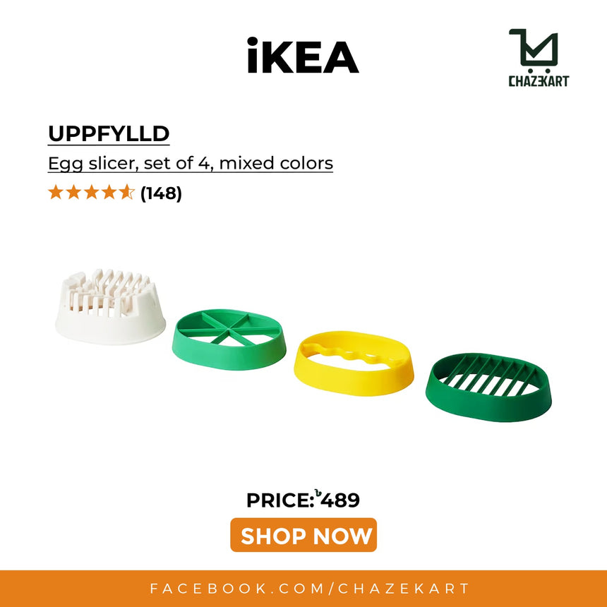 IKEA UPPFYLLD Egg Slicer, Set of 4, mixed colours
