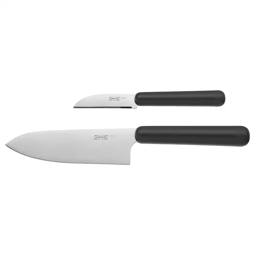 IKEA FORDUBBLA 2-piece knife set, grey