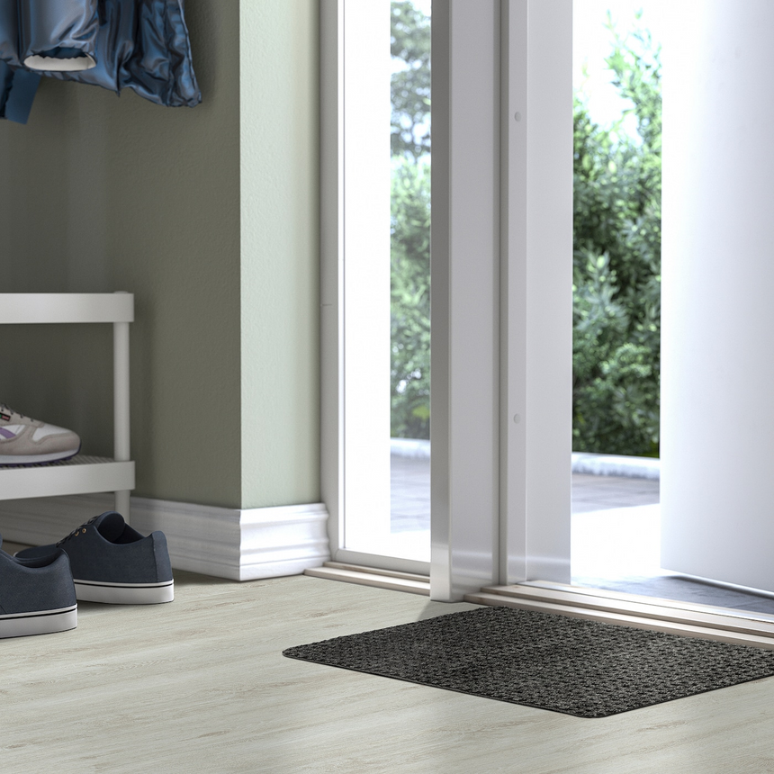 IKEA FRIKTION Door mat, grey, 38x58 cm