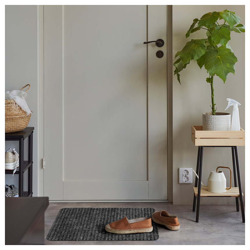 IKEA FRIKTION Door mat, grey, 38x58 cm