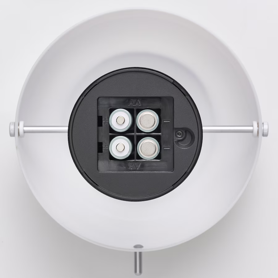 IKEA NODMAST LED portable lamp, battery operated, white/black, 26 cm