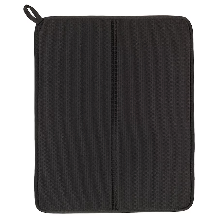 IKEA NYSKOLJD Dish drying mat, dark grey, 44x36 cm