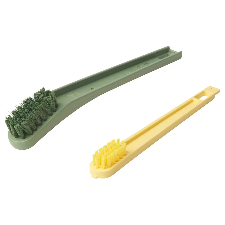 IKEA, PEPPRIG 2 in 1 shoe brush with scraper green/yellow (Prebook)