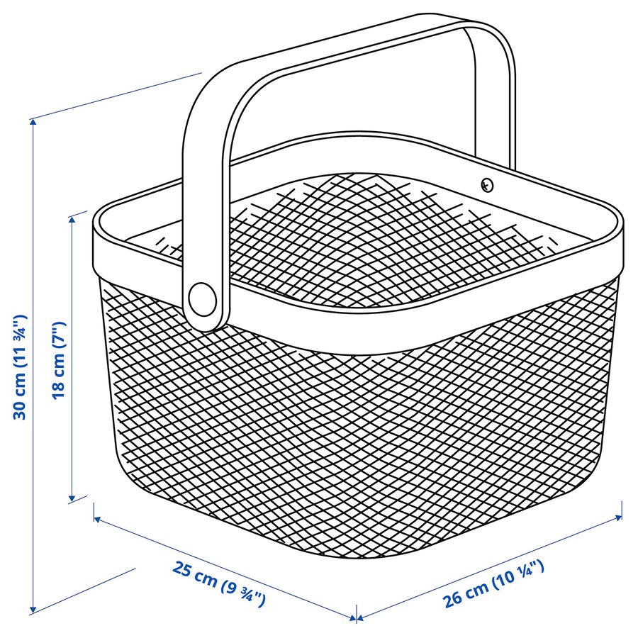 IKEA RISATORP Basket, Orange, 25x26x18 cm