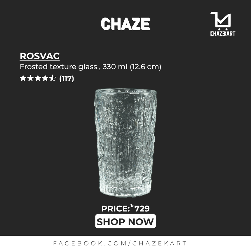 CHAZE Rosvac Frosted Texture Glass, 330 ml