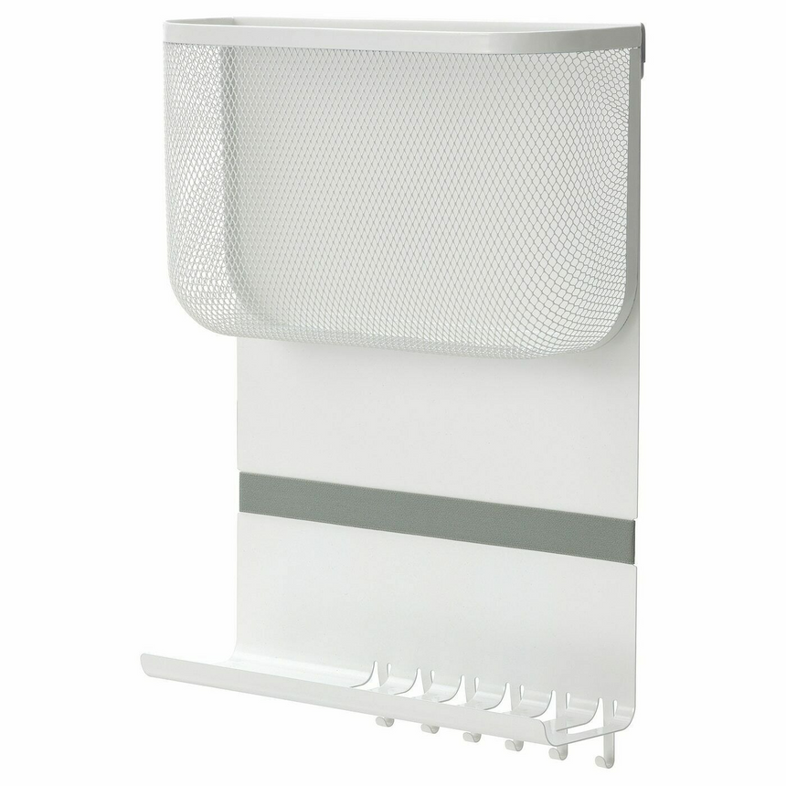 IKEA, DRONJONS wall storage with hooks white 30x10x43 cm