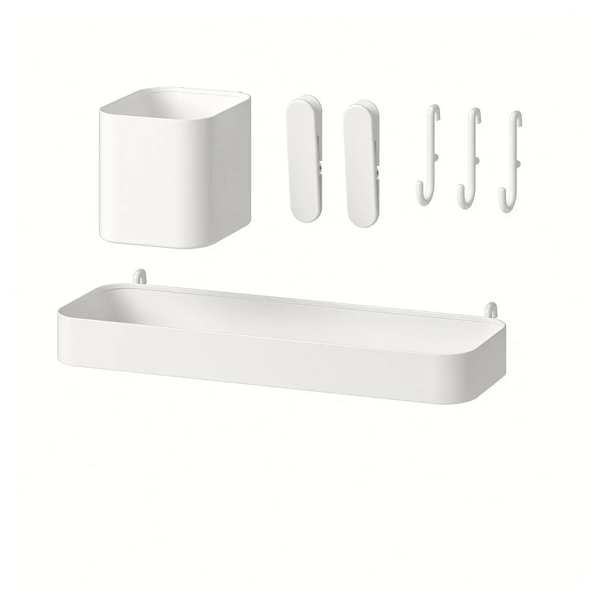 IKEA SKADIS Accessory set 7 pieces, white