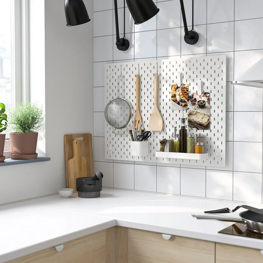 IKEA SKADIS Accessory set 7 pieces, white