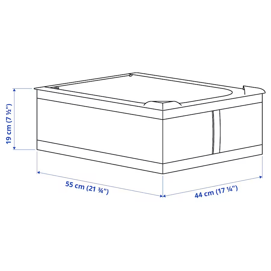 IKEA, SKUBB storage case dark grey 44x55x19 cm (Prebook)