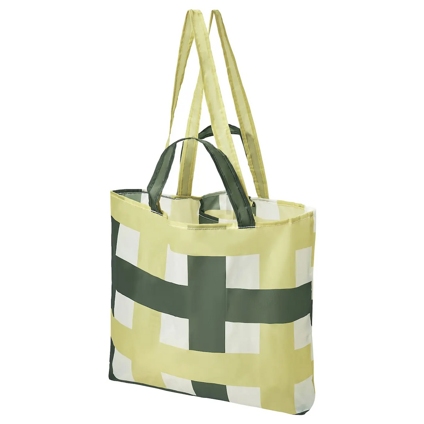 IKEA SKYNKE Tote bag, white/multicolour, 45x36 cm