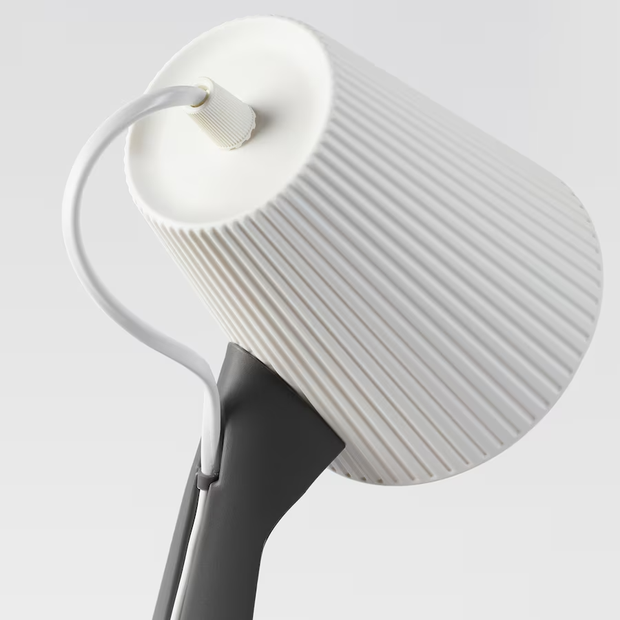 IKEA SVALLET Work Lamp, Dark Grey/White