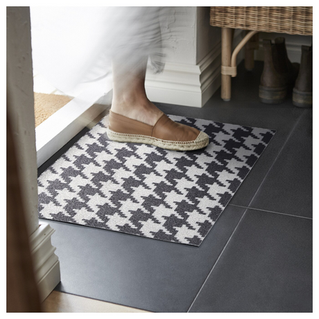 IKEA TOMTRATT Door mat, light grey/dark grey, 40x60 cm