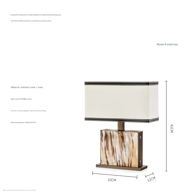 Chaze Jovald, Table Lamp 12x32x41 cm