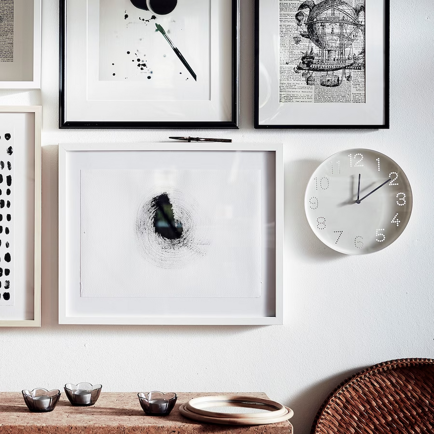 IKEA TROMMA Wall clock, low-voltage/white, 25 cm