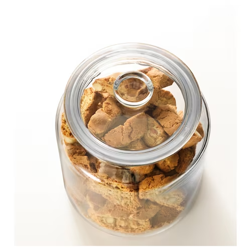 IKEA VARDAGEN jar with lid clear glass 1.9 L