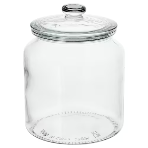 IKEA VARDAGEN jar with lid clear glass 1.9 L