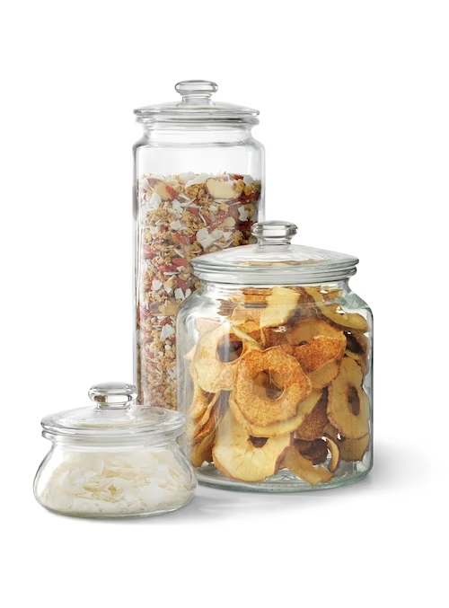 IKEA VARDAGEN jar with lid clear glass 1.9 L
