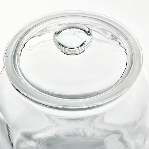 IKEA VARDAGEN jar with lid clear glass 1.9 L