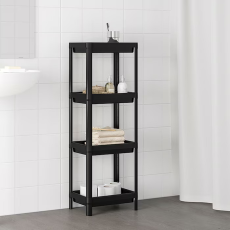 IKEA VESKEN Shelf unit, black, 37x23x101 cm