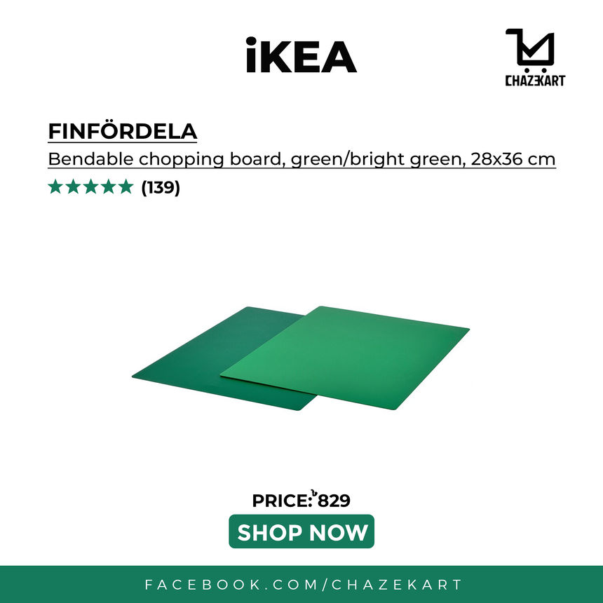 IKEA FINFORDELA Bendable Chopping Board Green/Bright Green 28x36 cm