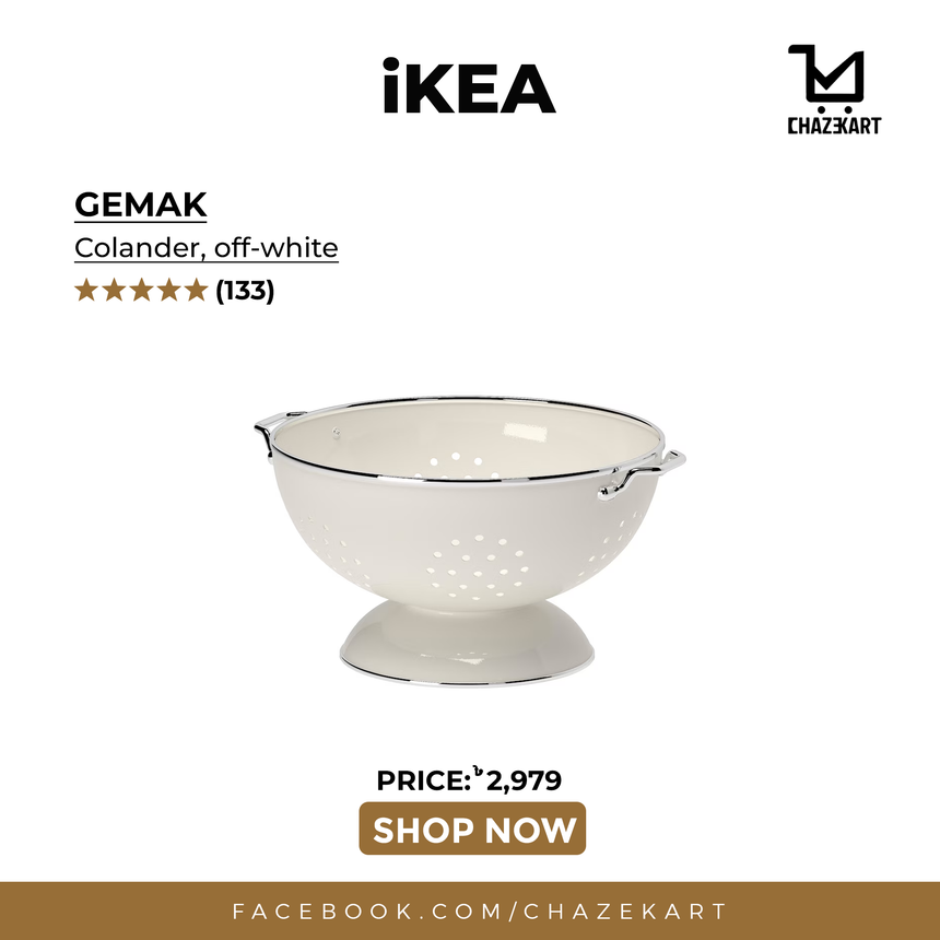 IKEA GEMAK Colander, off-white