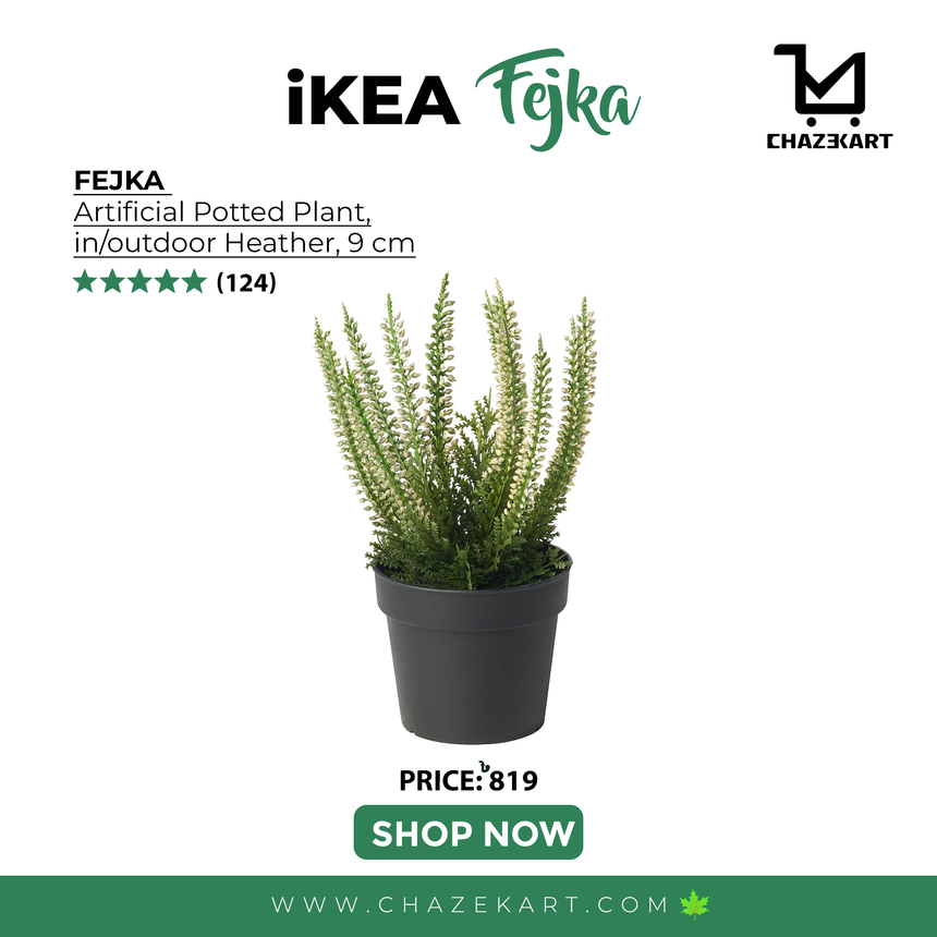 IKEA FEJKA artificial potted plant, in/outdoor Heather, 9 cm