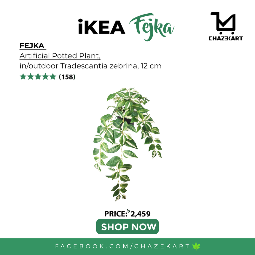 IKEA FEJKA Artificial potted plant, in/outdoor/tradescantia zebrina, 12 cm