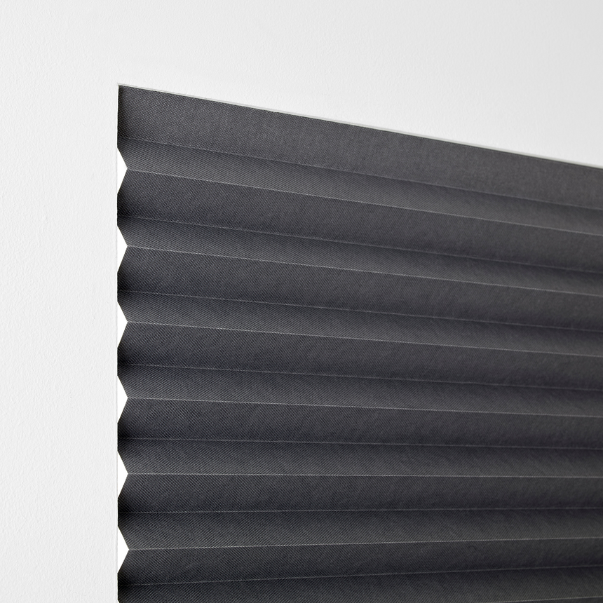 IKEA SCHOTTIS Block-out pleated blind, dark grey, 100x190 cm