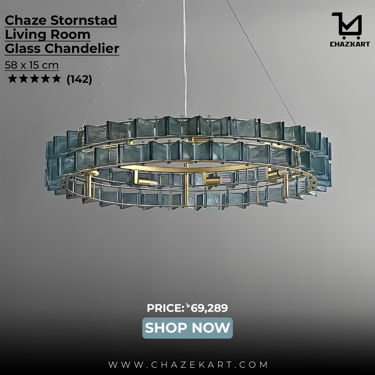 Chaze Stornstad, Living Room Chandelier 58×15 cm