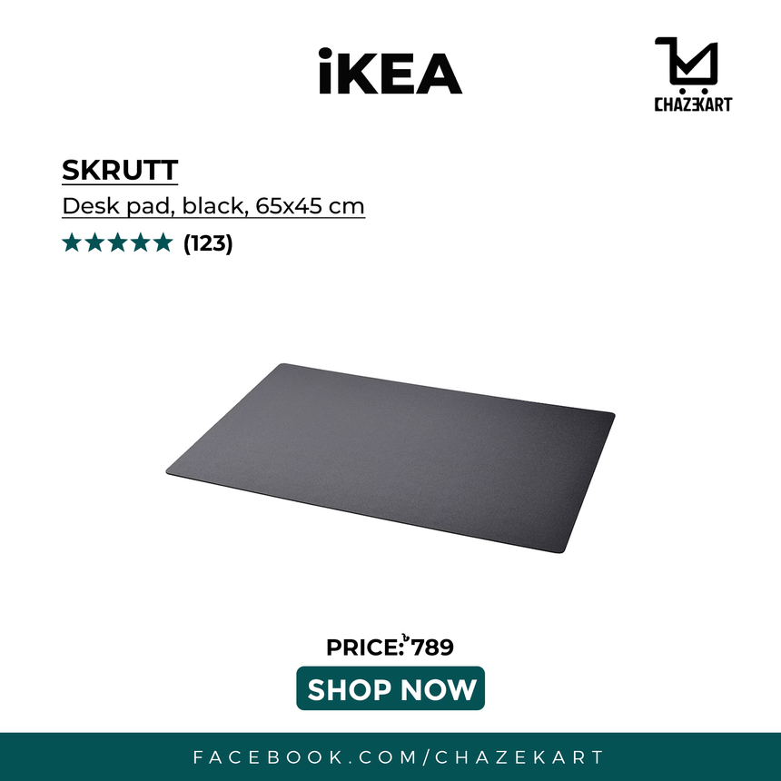 IKEA, SKRUTT desk pad black 65x45 cm