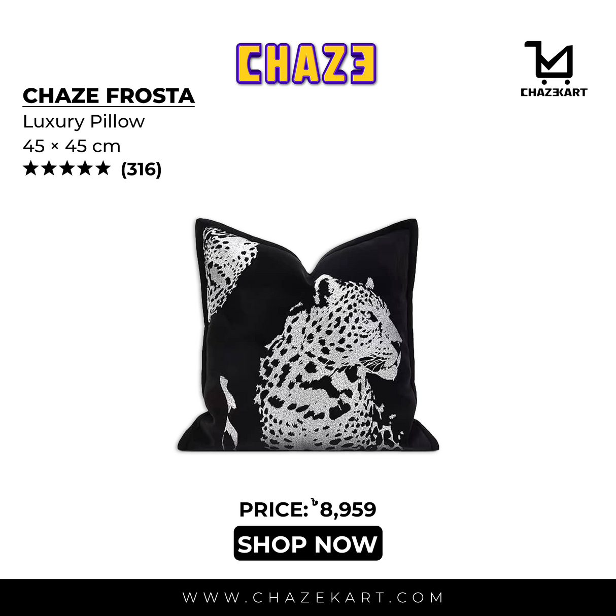 Chaze Frosta, Luxury Pillow 45x45 cm