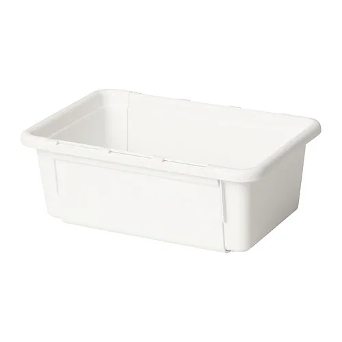 IKEA KACKLA Extendable box, white, 25-38x9 cm