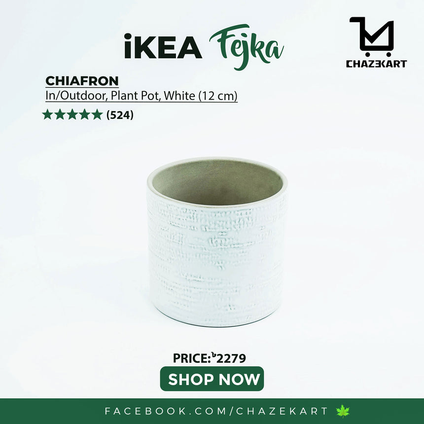 IKEA, CHIAFRON plant pot in/outdoor white 12 cm